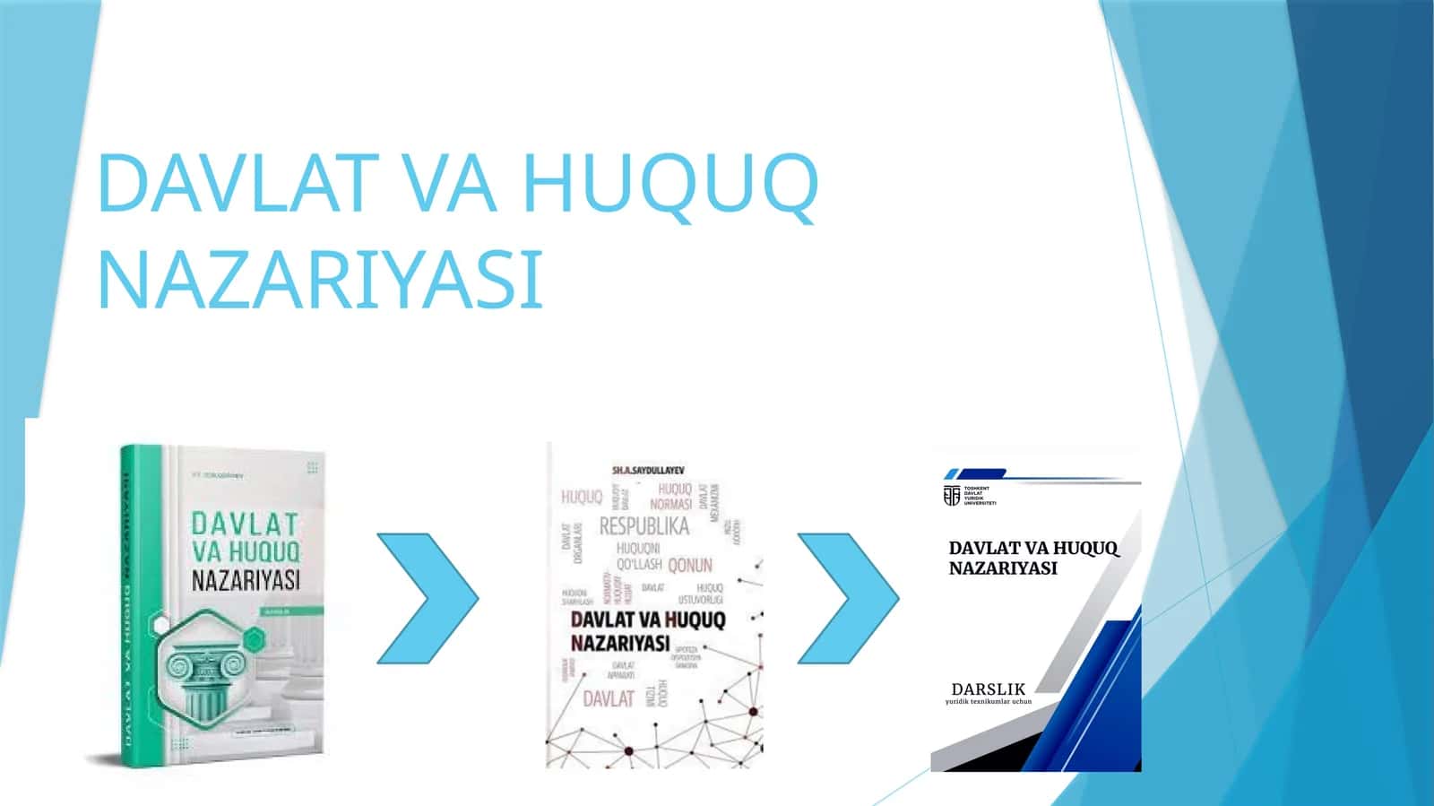 DAVLAT VA HUQUQ NAZARIYASI. 1