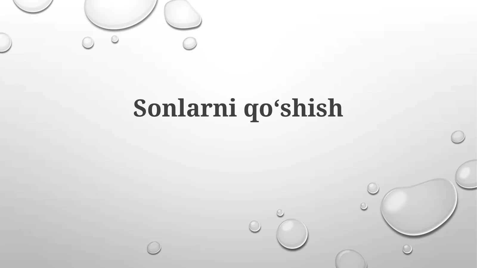 Sonlarniqoʻshish 1
