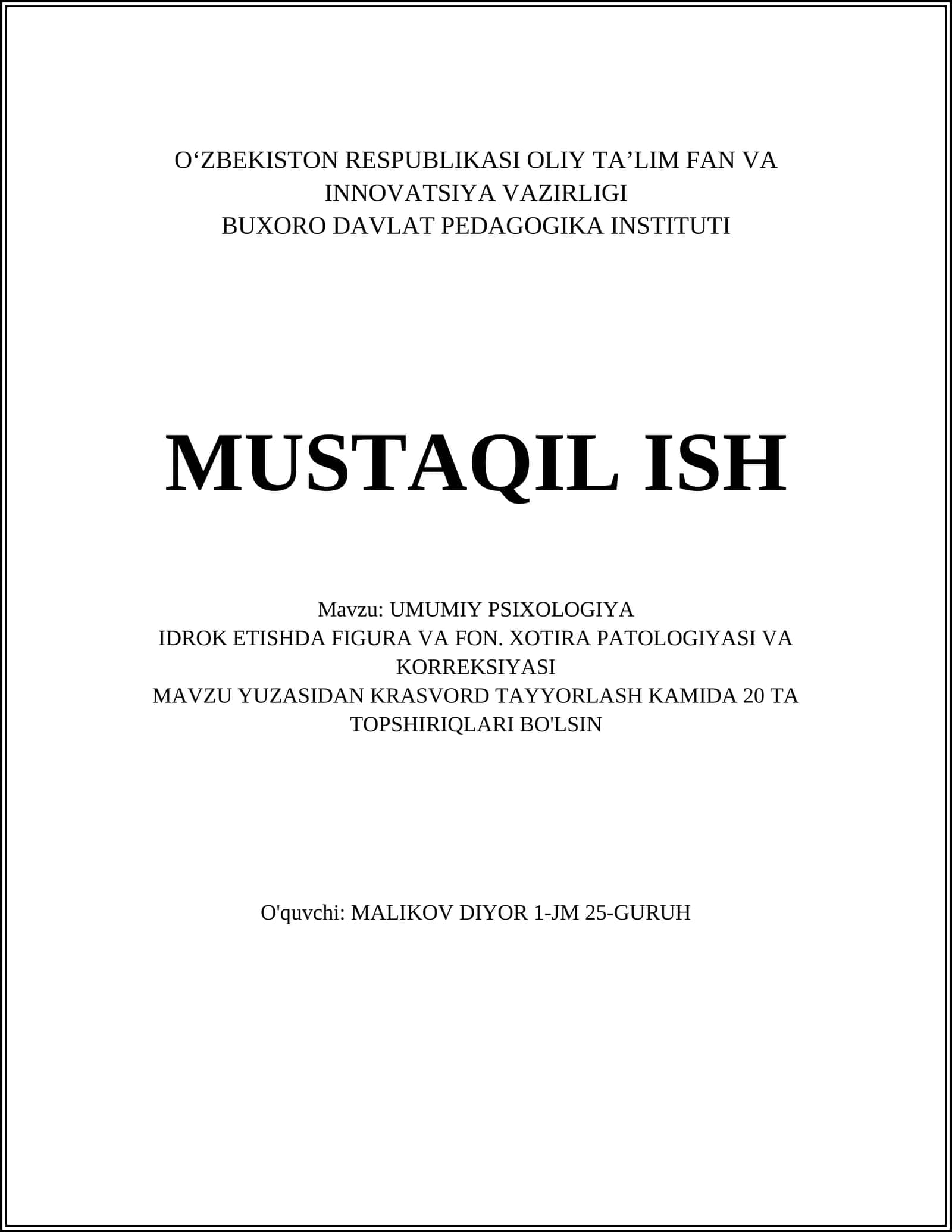 UMUMIY PSIXOLOGIYA 1