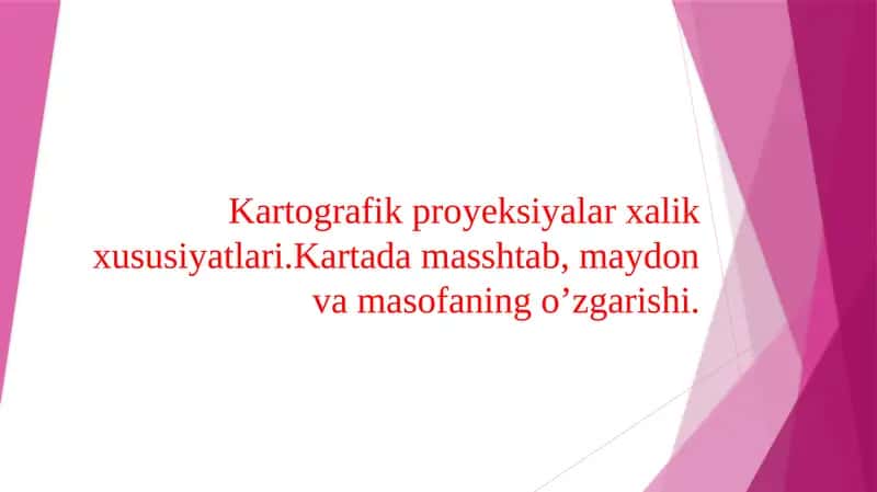 Kartografik proyeksiyalar 1