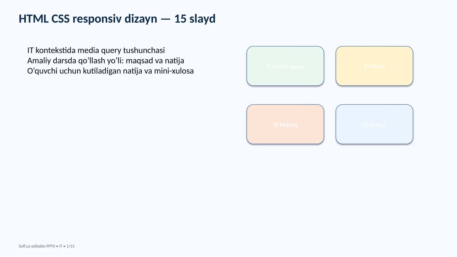 HTML CSS responsiv dizayn 1