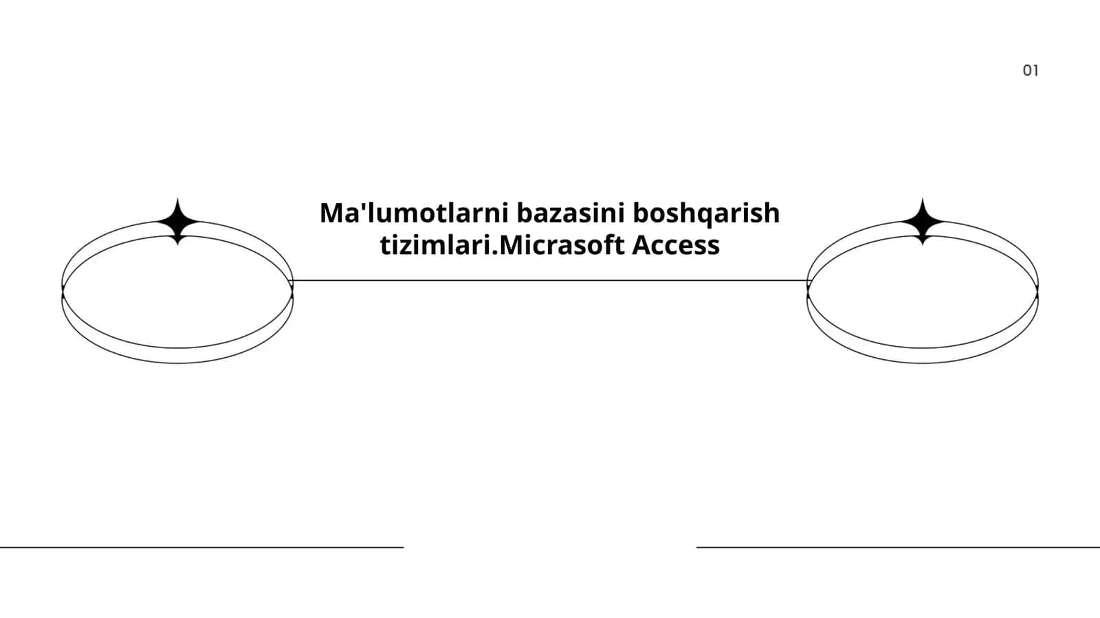 Ma'lumotlarni bazasini boshqarish tizimlari.Micrasoft Access 1