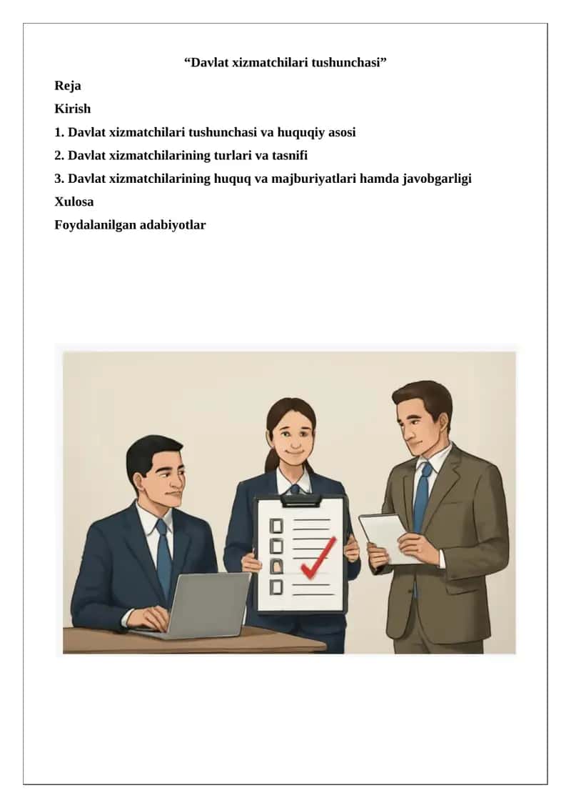 Davlat xizmatchilari tushunchasi 1