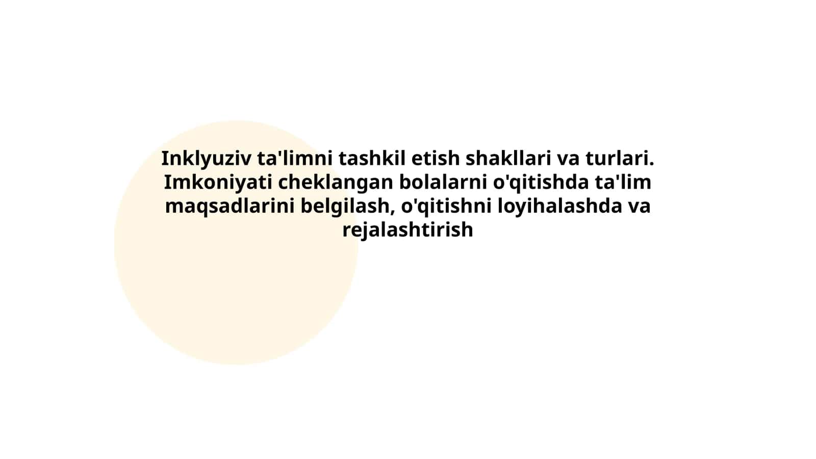 Inklyuziv ta'limni tashkil etish shakllari va turlari 1