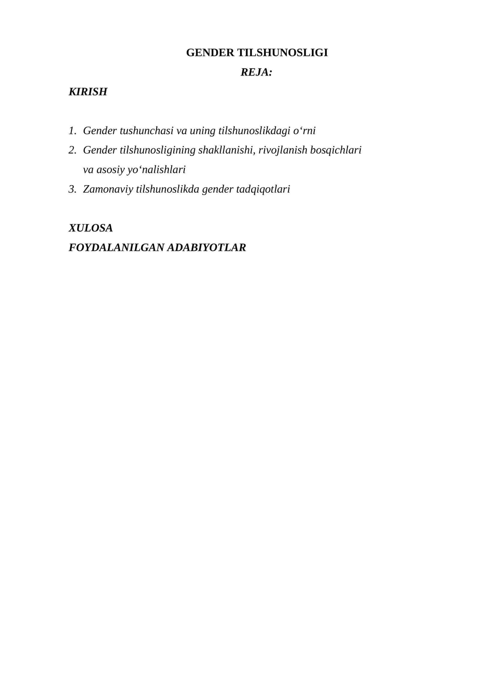 GENDER TILSHUNOSLIGI 1