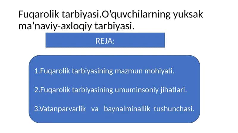 Fuqarolik Tarbiyasi 1