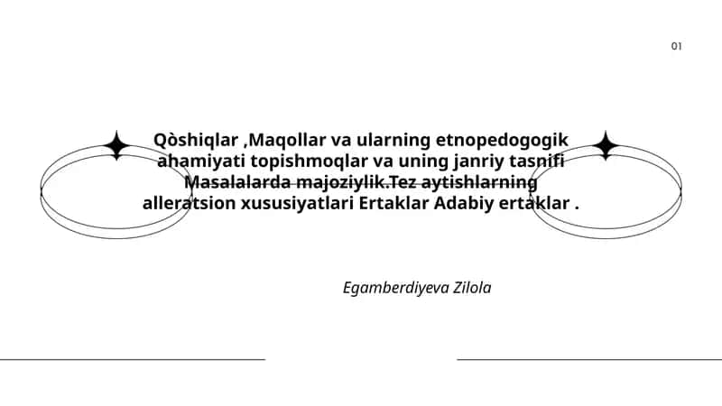 Masalalarda Majoziylik 1