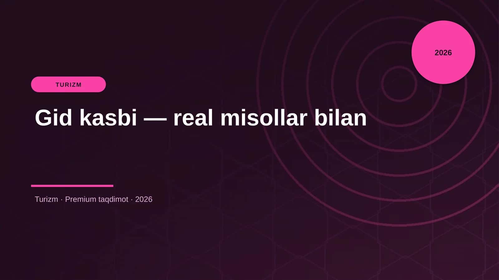 Gid kasbi — real misollar bilan 1