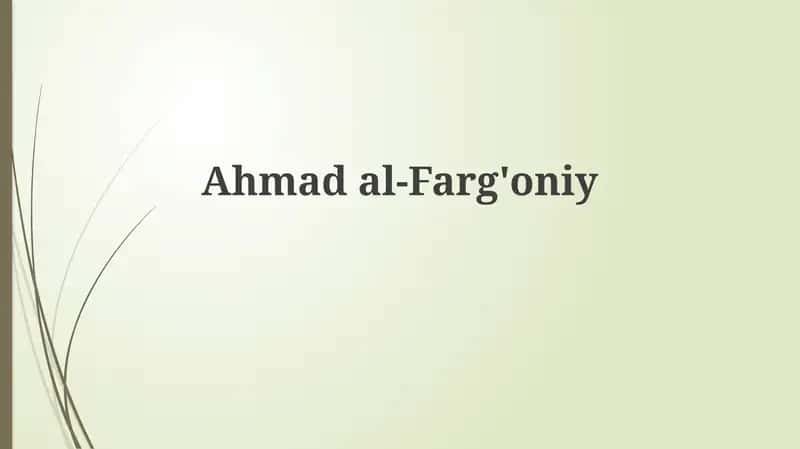 Ahmad al-Farg'oniy 1