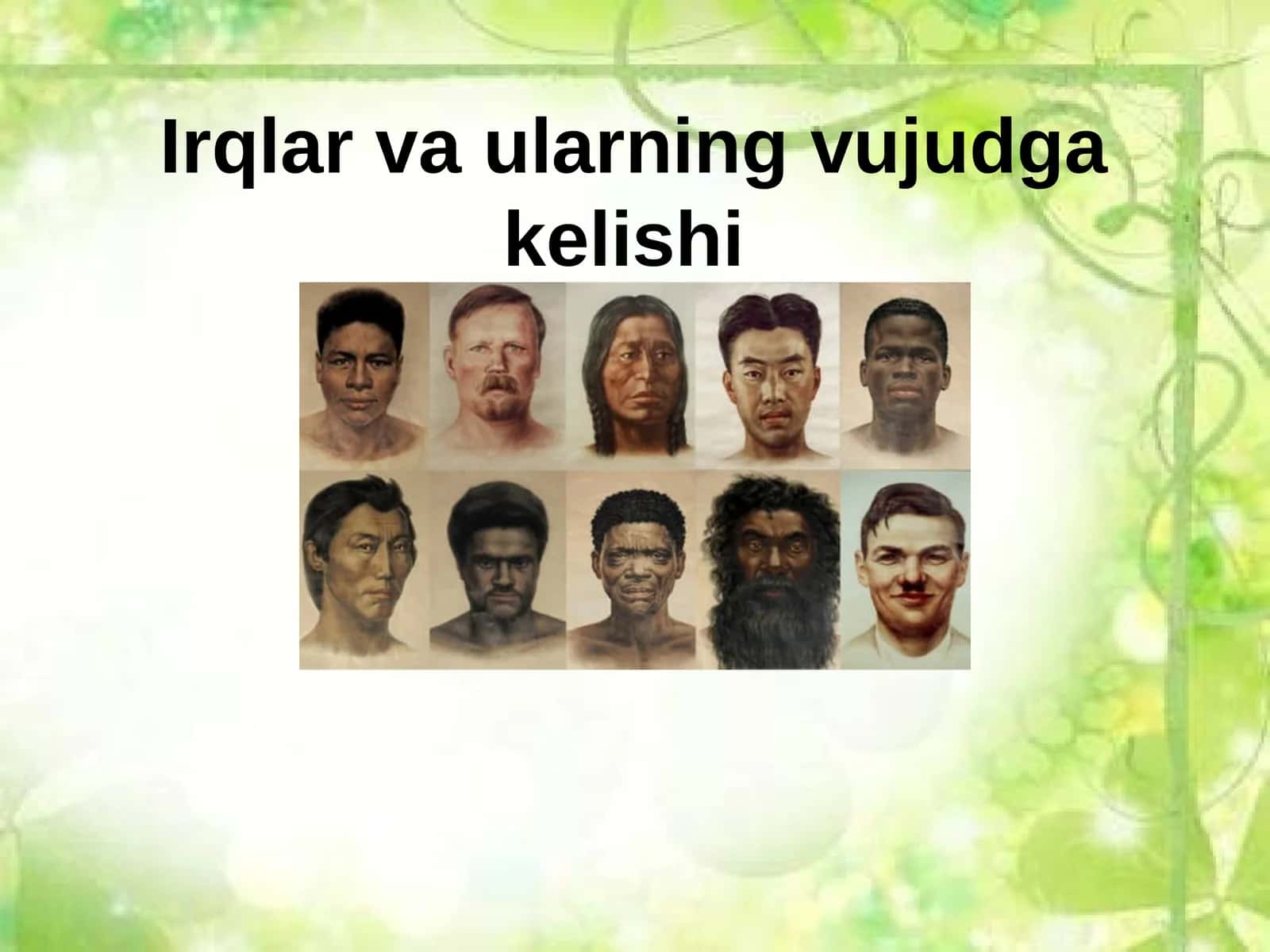 Irqlar va ularning vujudga kelishi 1