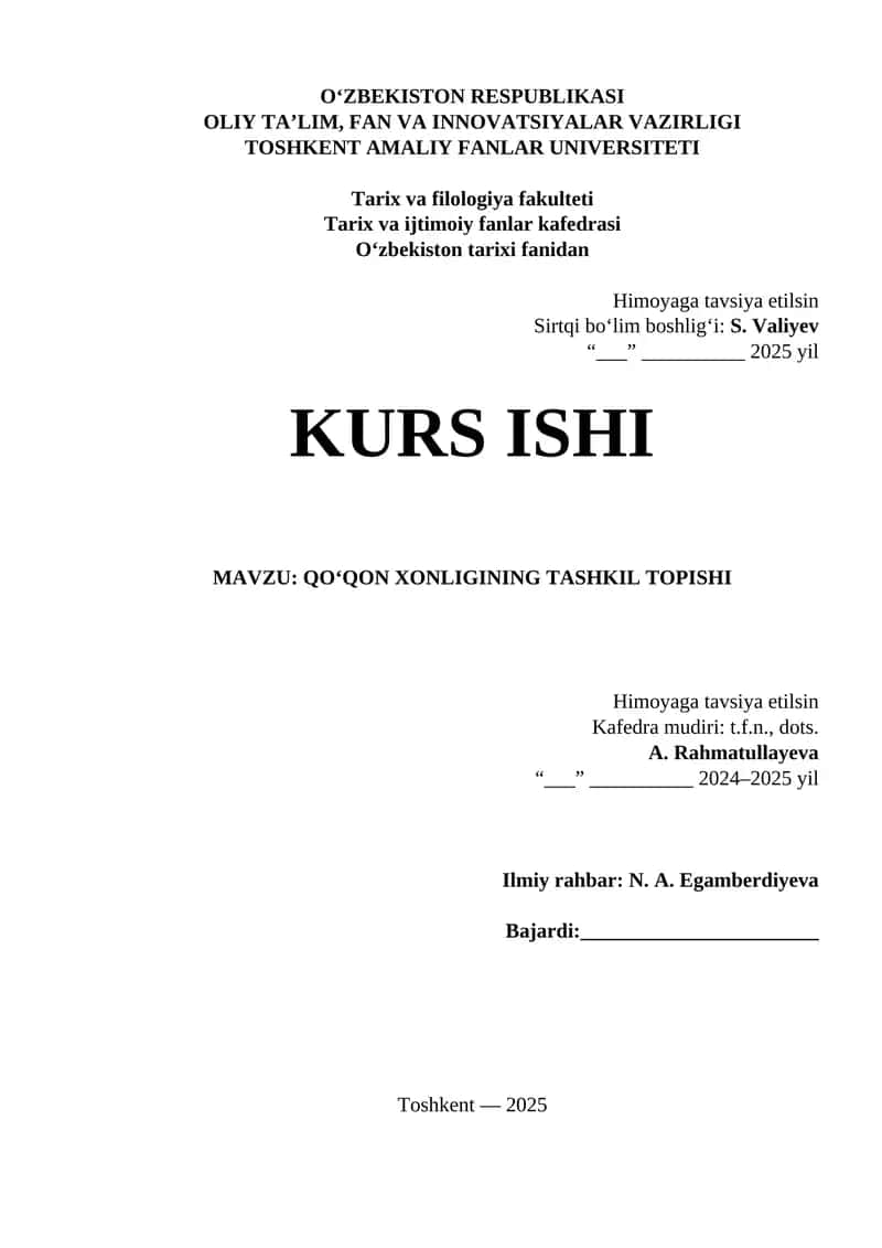 QO‘QON XONLIGINING TASHKIL TOPISHI 1