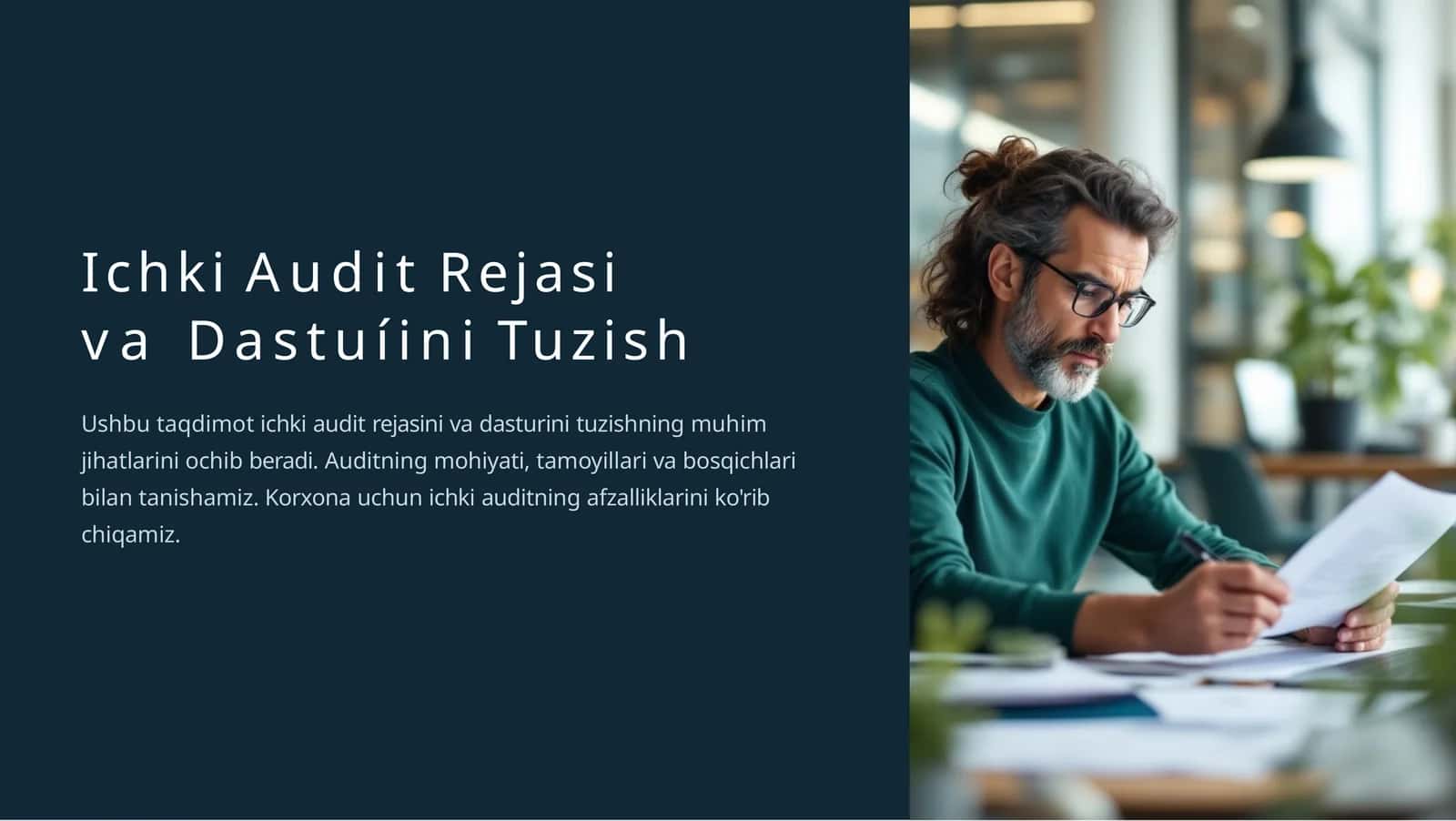 Ichki Audit Rejasiva Dastúrini Tuzish 1