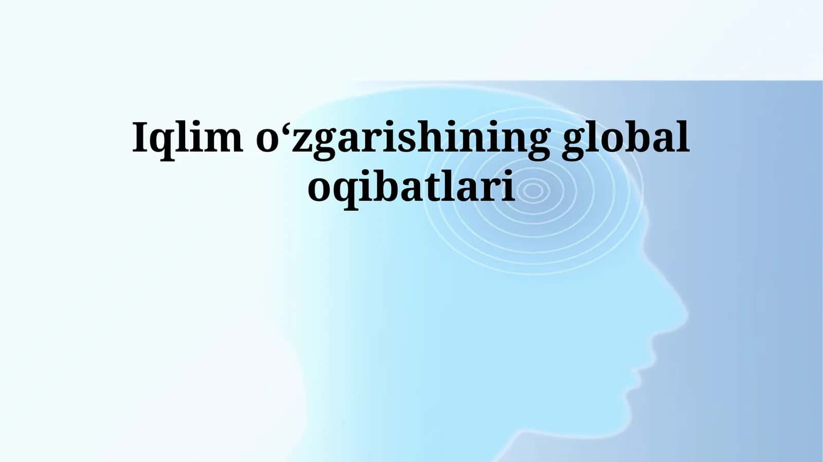 Iqlim oʻzgarishining global oqibatlari 1