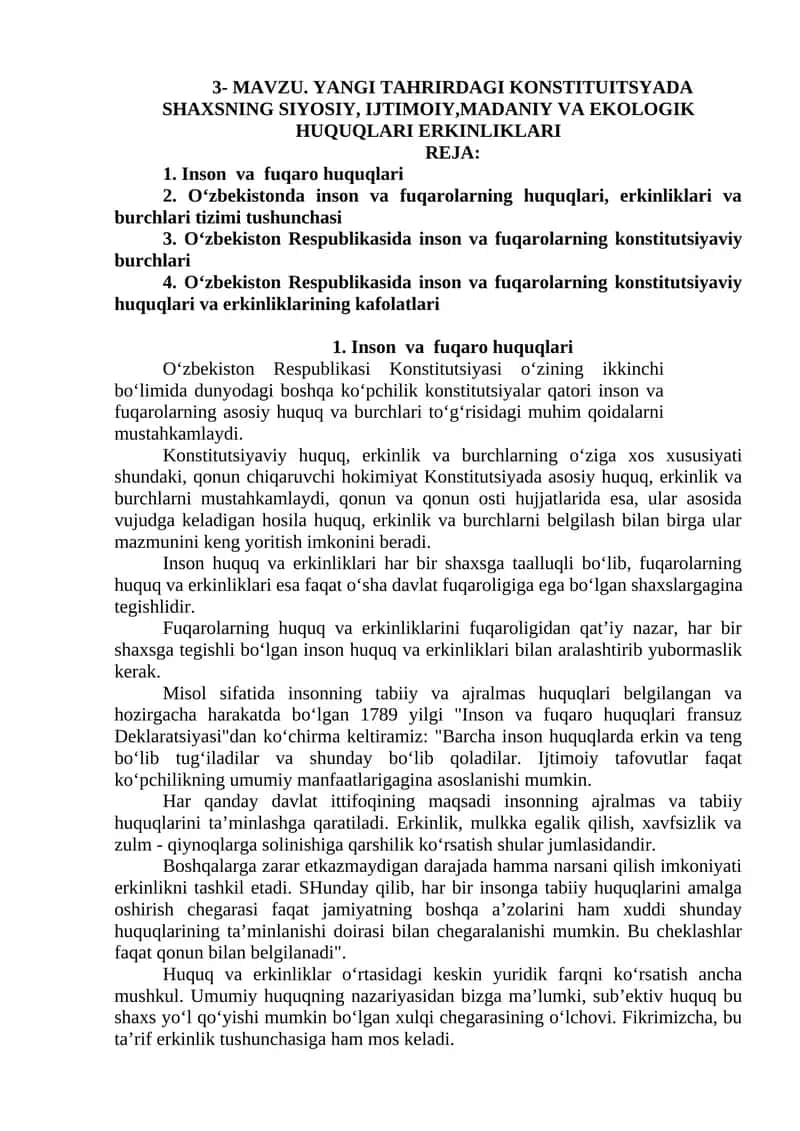O‘zbekiston Respublikasi Konstitutsiyasi 1