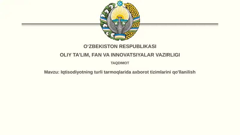 Axborot tizimlari 1