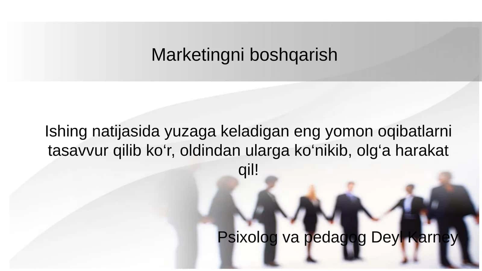 Marketingni boshqarish 1