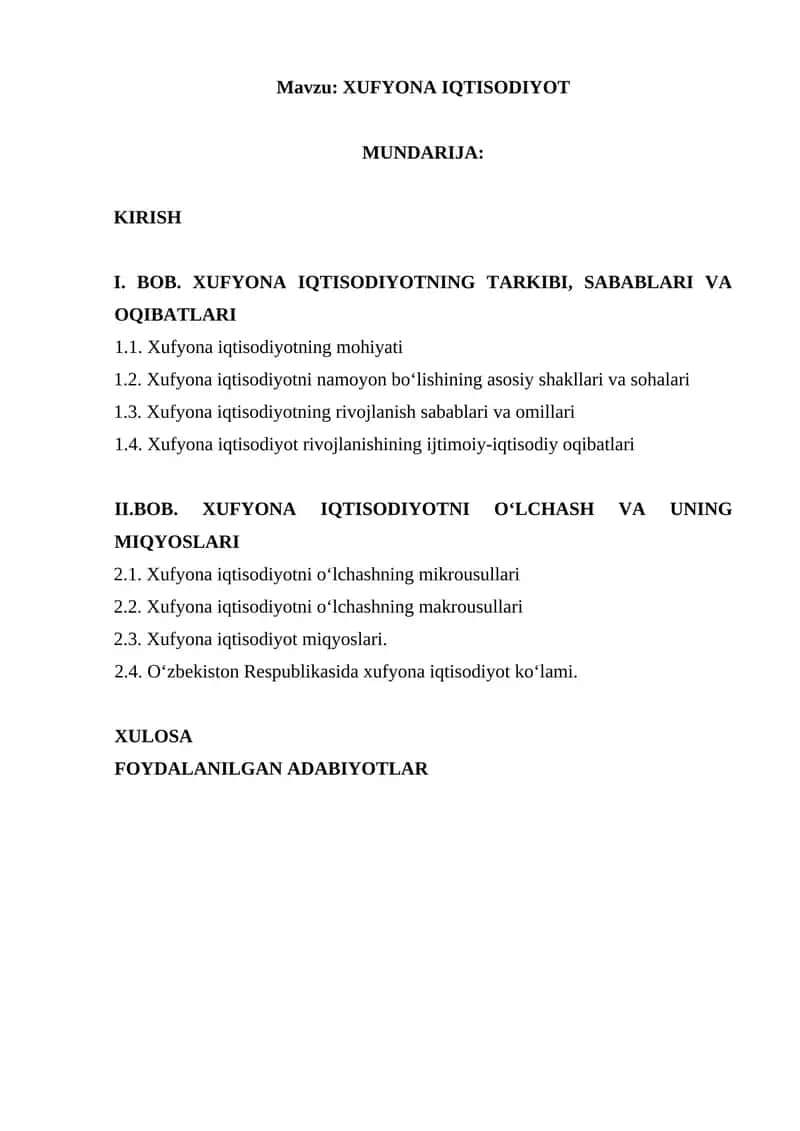 XUFYONA IQTISODIYOT 1