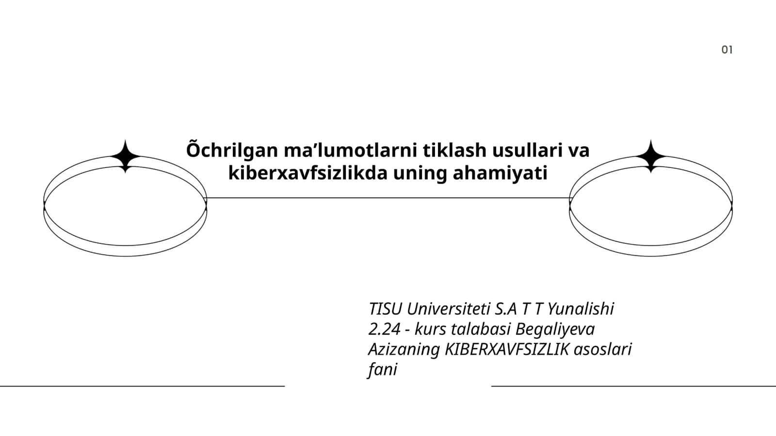 KIBERXAVFSIZLIK asoslari fani 1