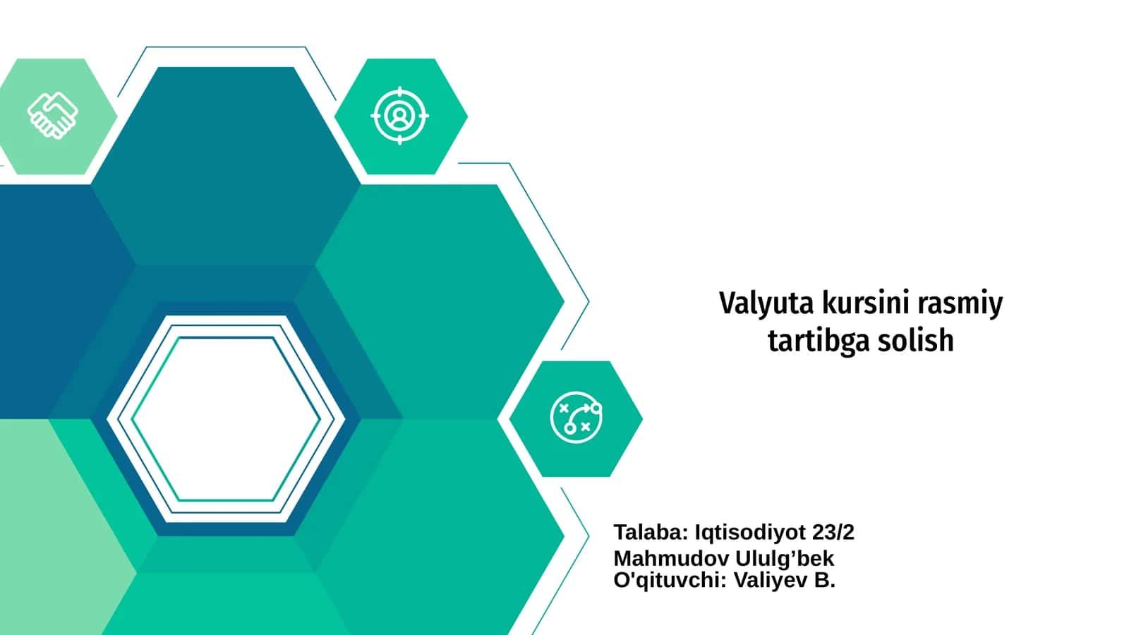 Valyuta kursini rasmiy tartibga solish 1