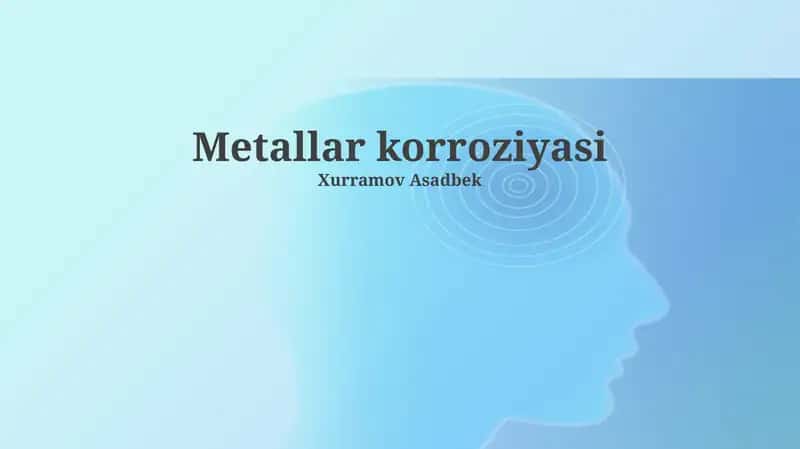 Metallar korroziyasi 1