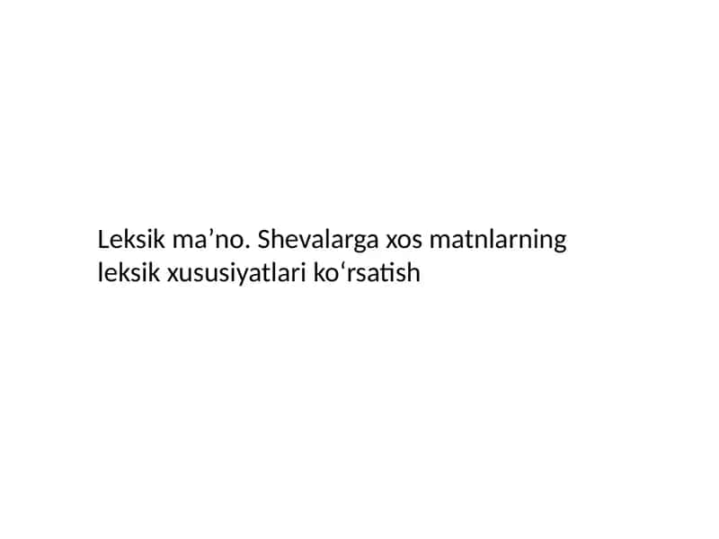 Leksik maʼno 1