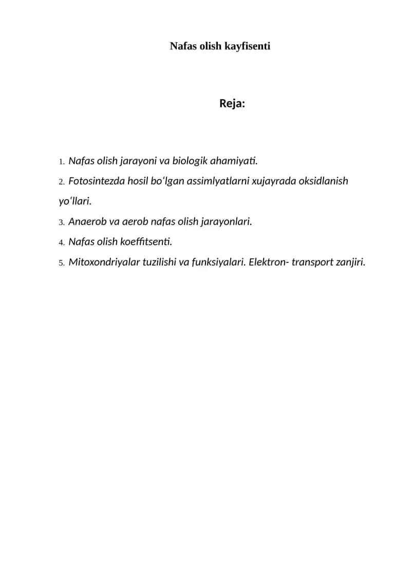 Nafas olish kayfisenti 1