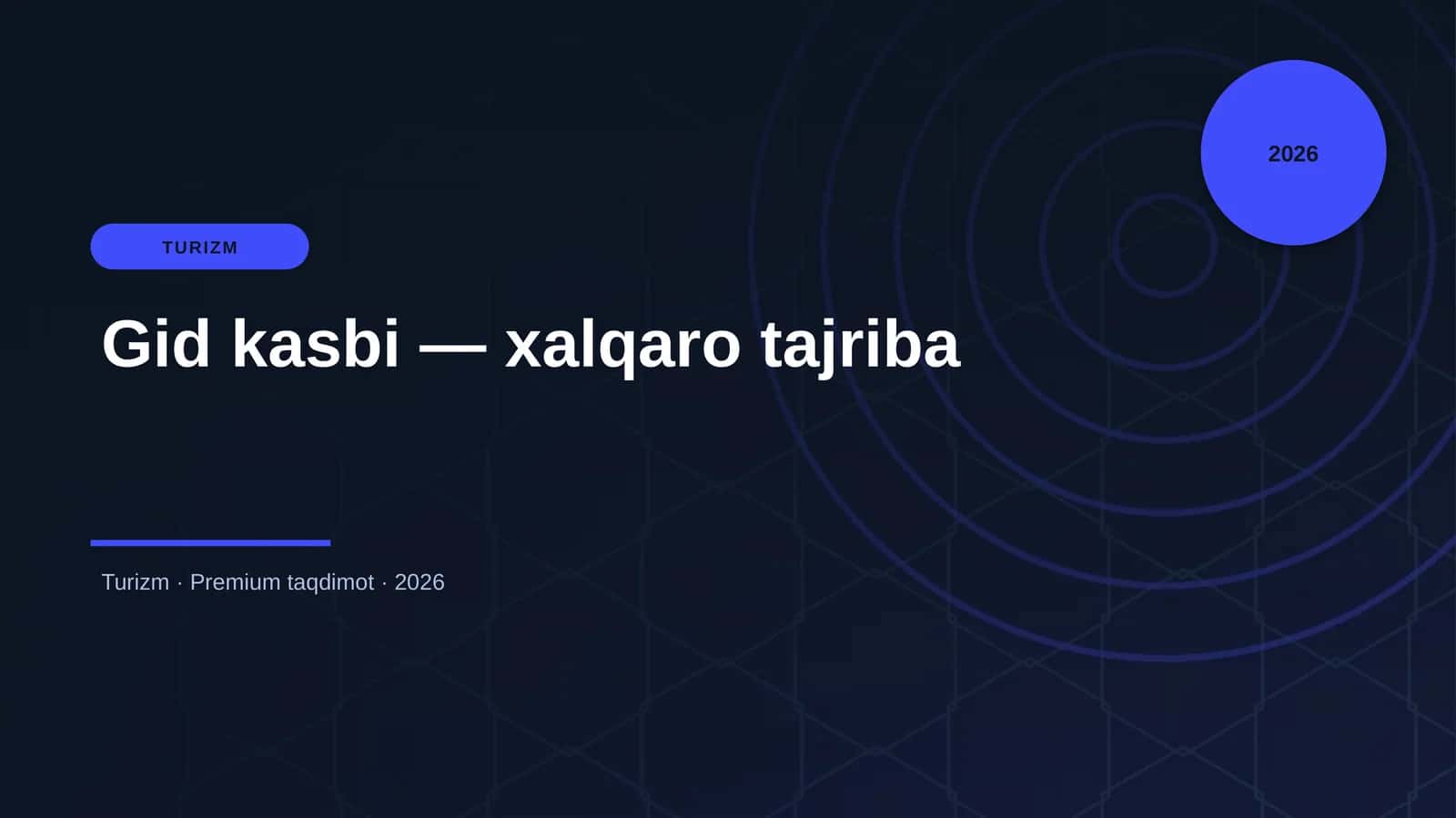 Gid kasbi — xalqaro tajriba 1