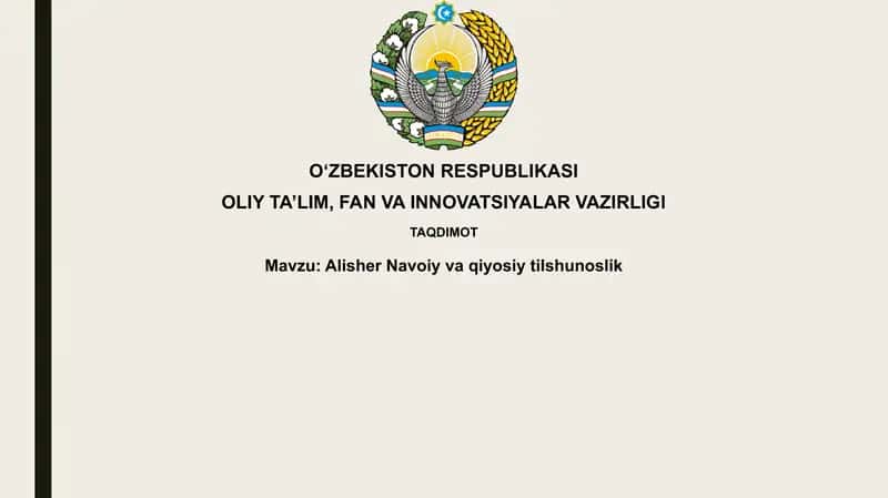 Alisher Navoiy va qiyosiy tilshunoslik 1