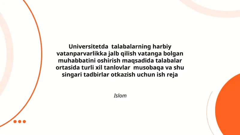 Harbiy Vatanparvarlikka Jalb Qilish Tanlovlar 1