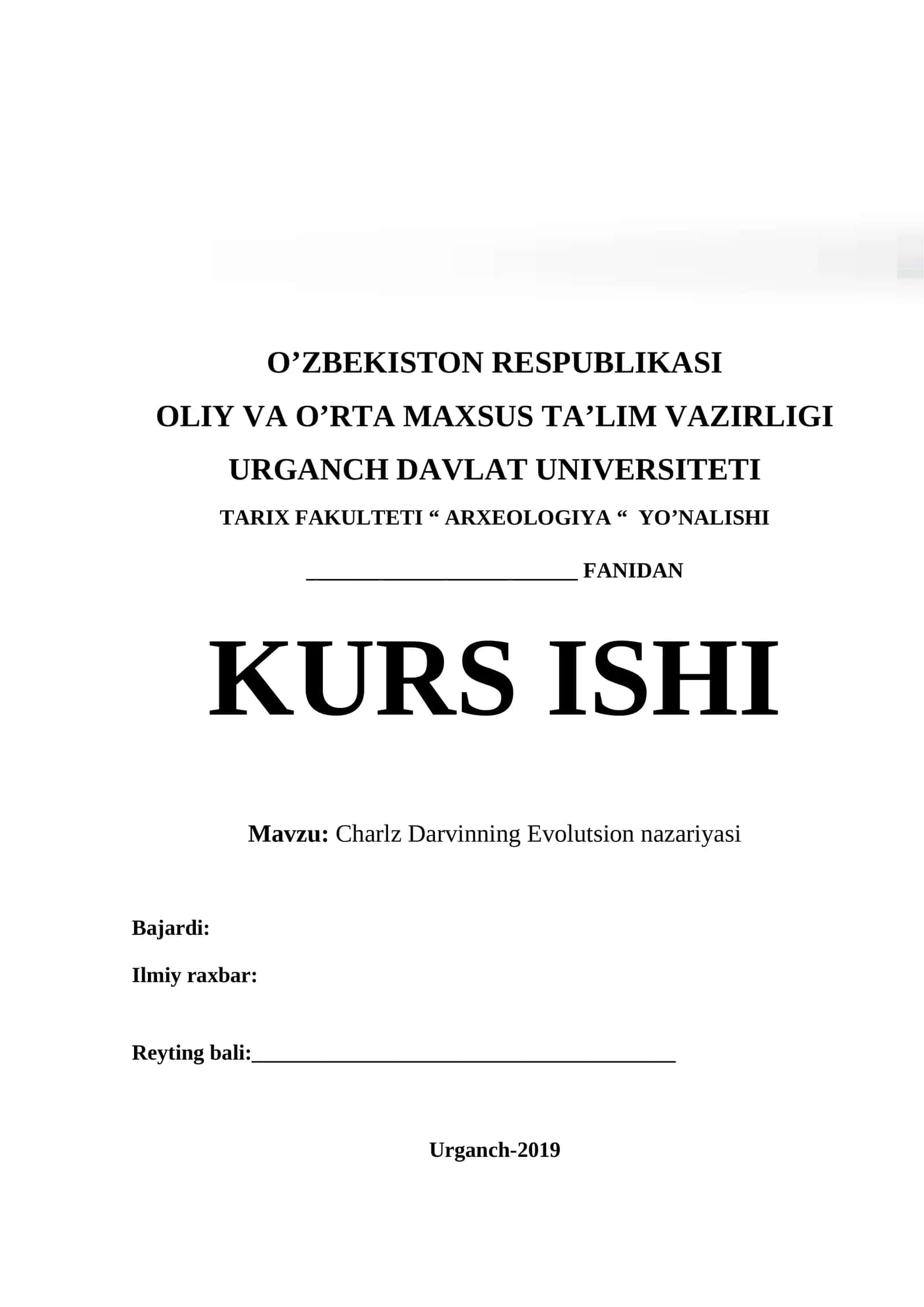 Charlz Darvinning Evolutsion nazariyasi 1