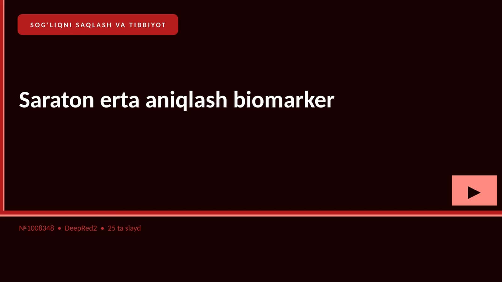 Saraton erta aniqlash biomarker 1