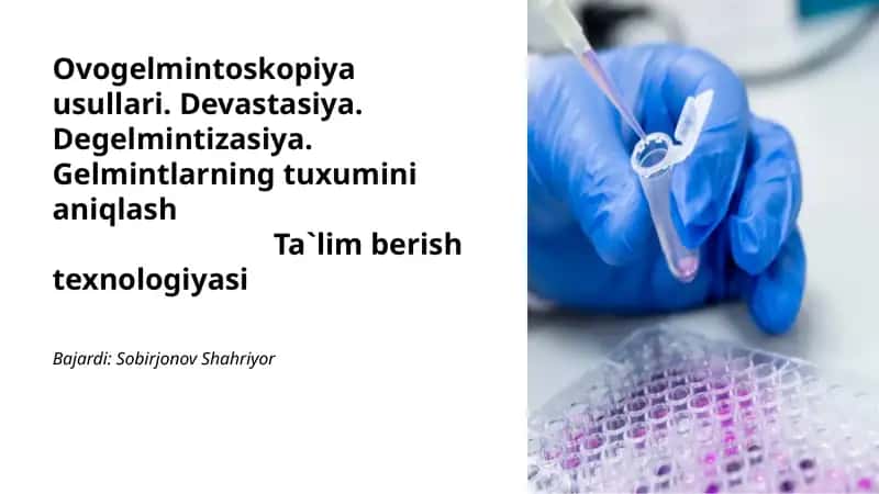 Ovogelmintoskopiya usullari 1
