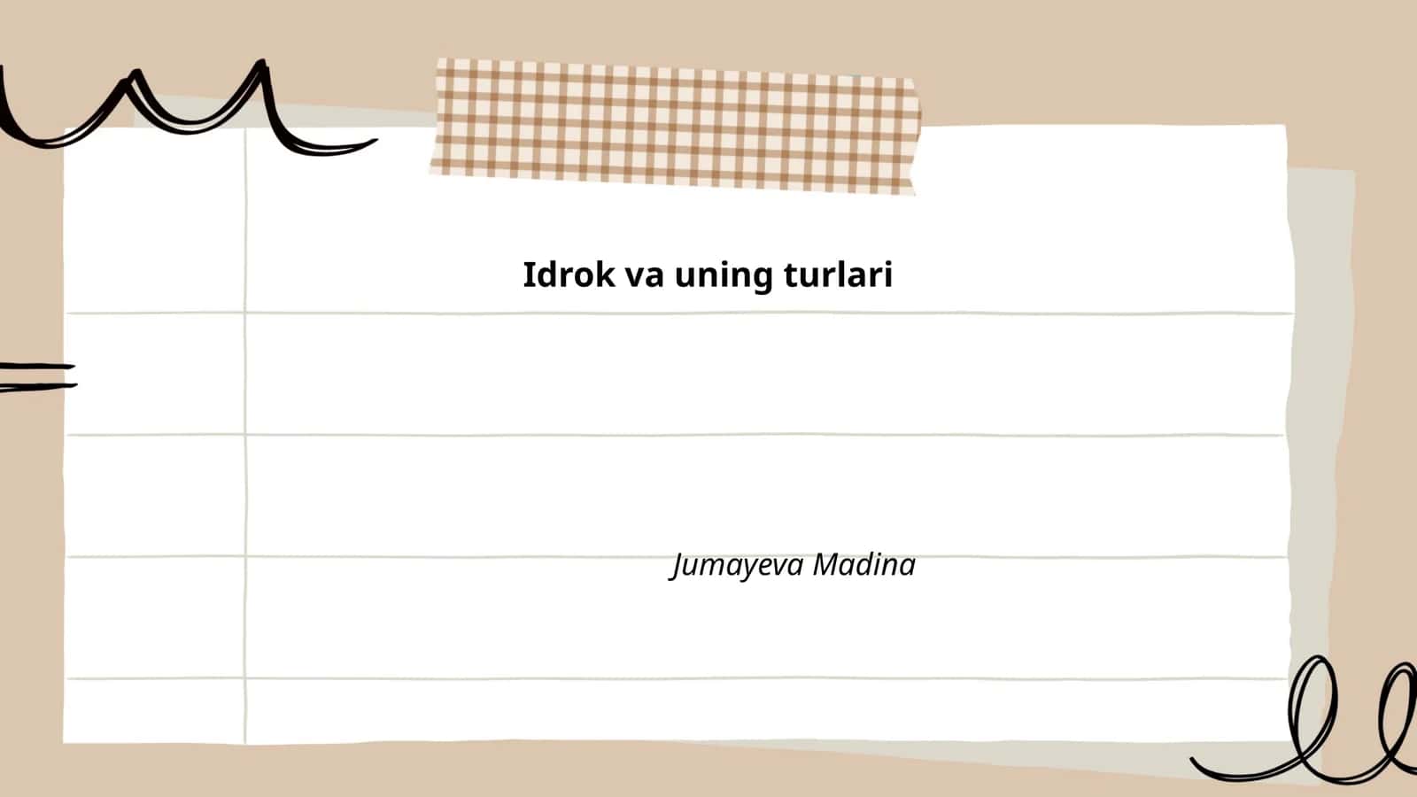 Idrok va uning turlari 1