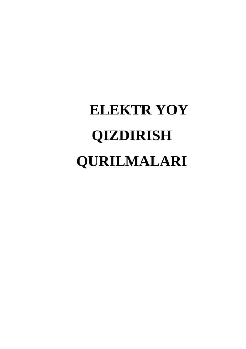 Elektr Yoy Qizdirish Qurilmalari 1