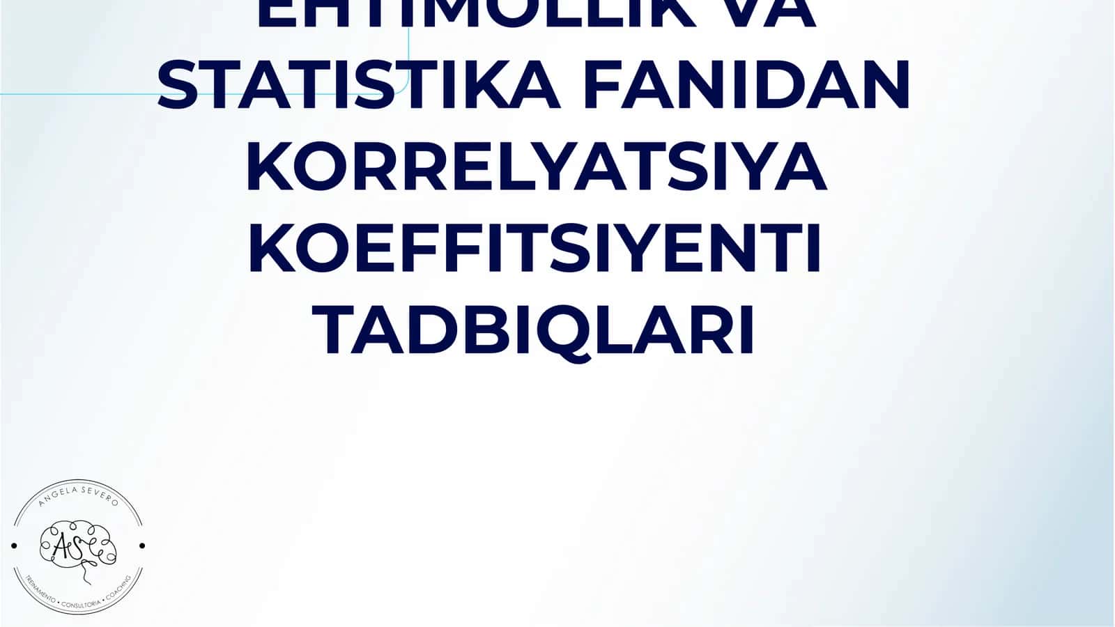 EHTIMOLLIK VA STATISTIKA FANIDAN KORRELYATSIYA KOEFFITSIYENTI TADBIQLARI 1