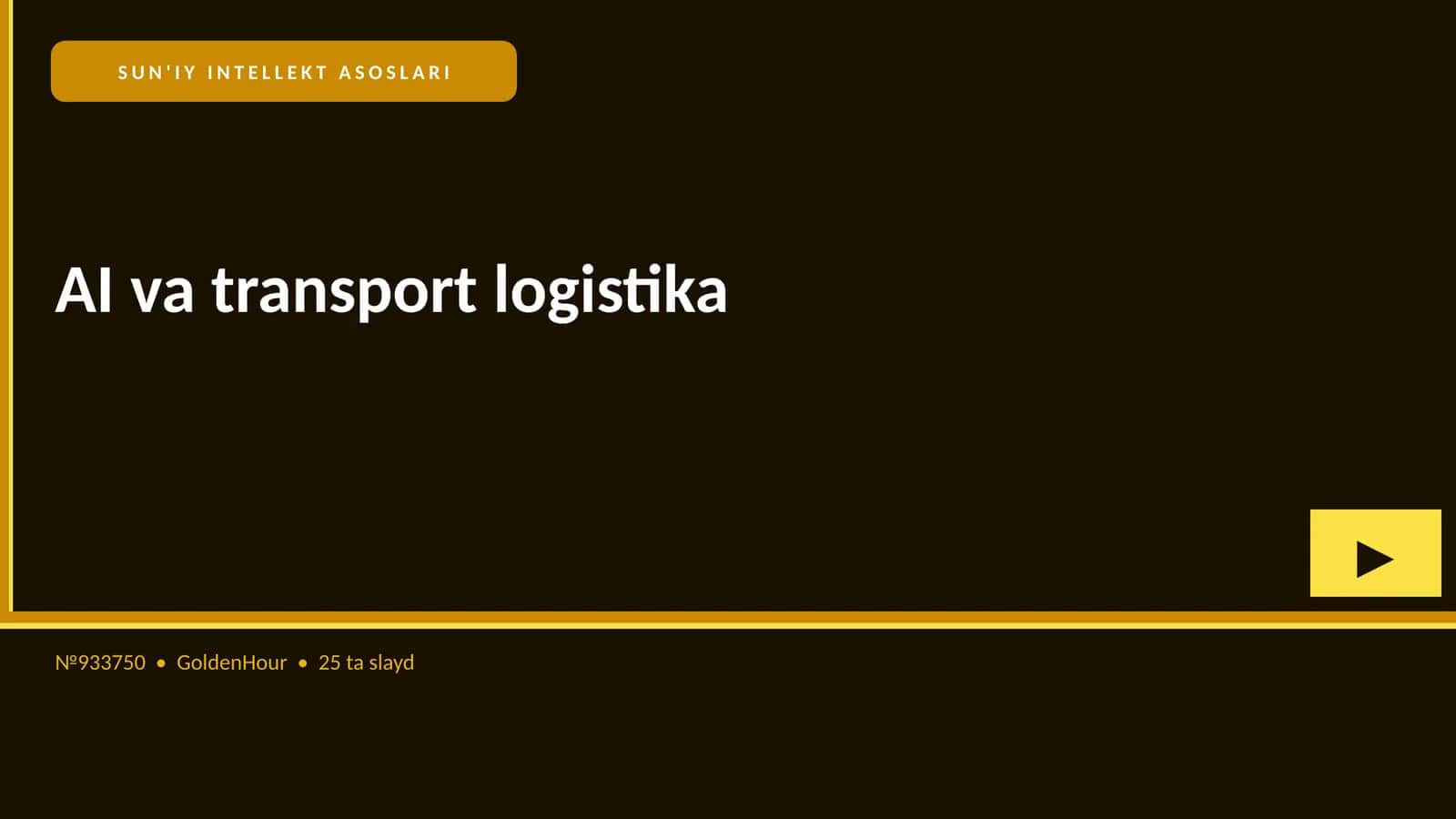 SUN'IY INTELLEKT ASOSLARI 1
