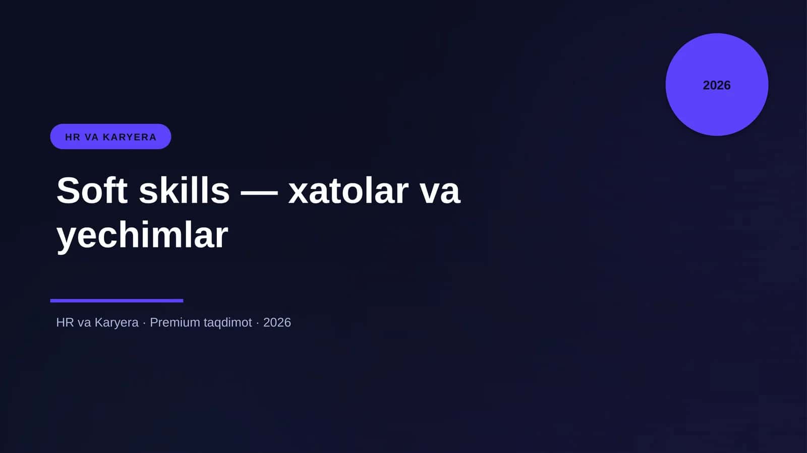 Soft skills — xatolar va yechimlar 1