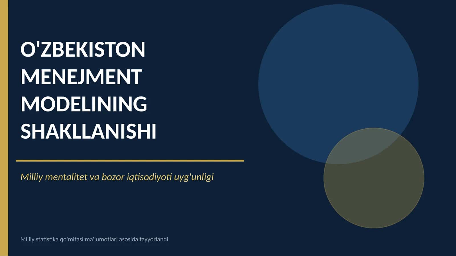 O'ZBEKISTON MENEJMENT MODELINING SHAKLLANISHI 1
