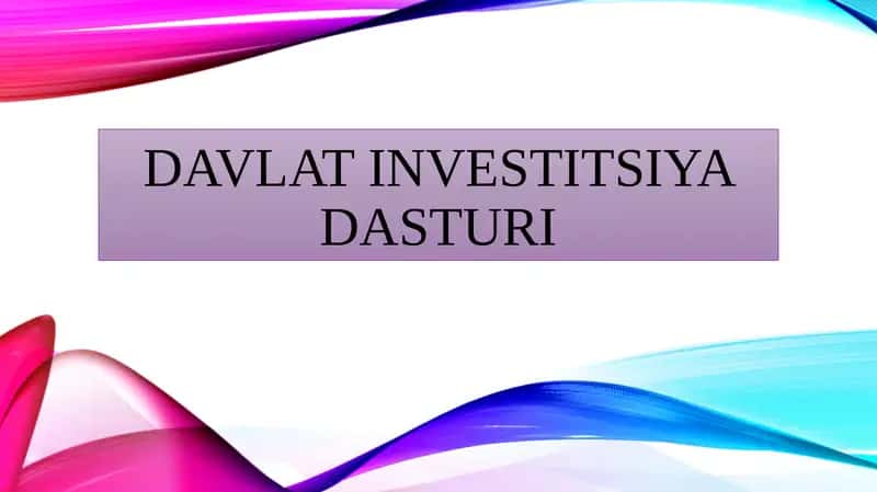 Davlat investitsiya dasturi 1