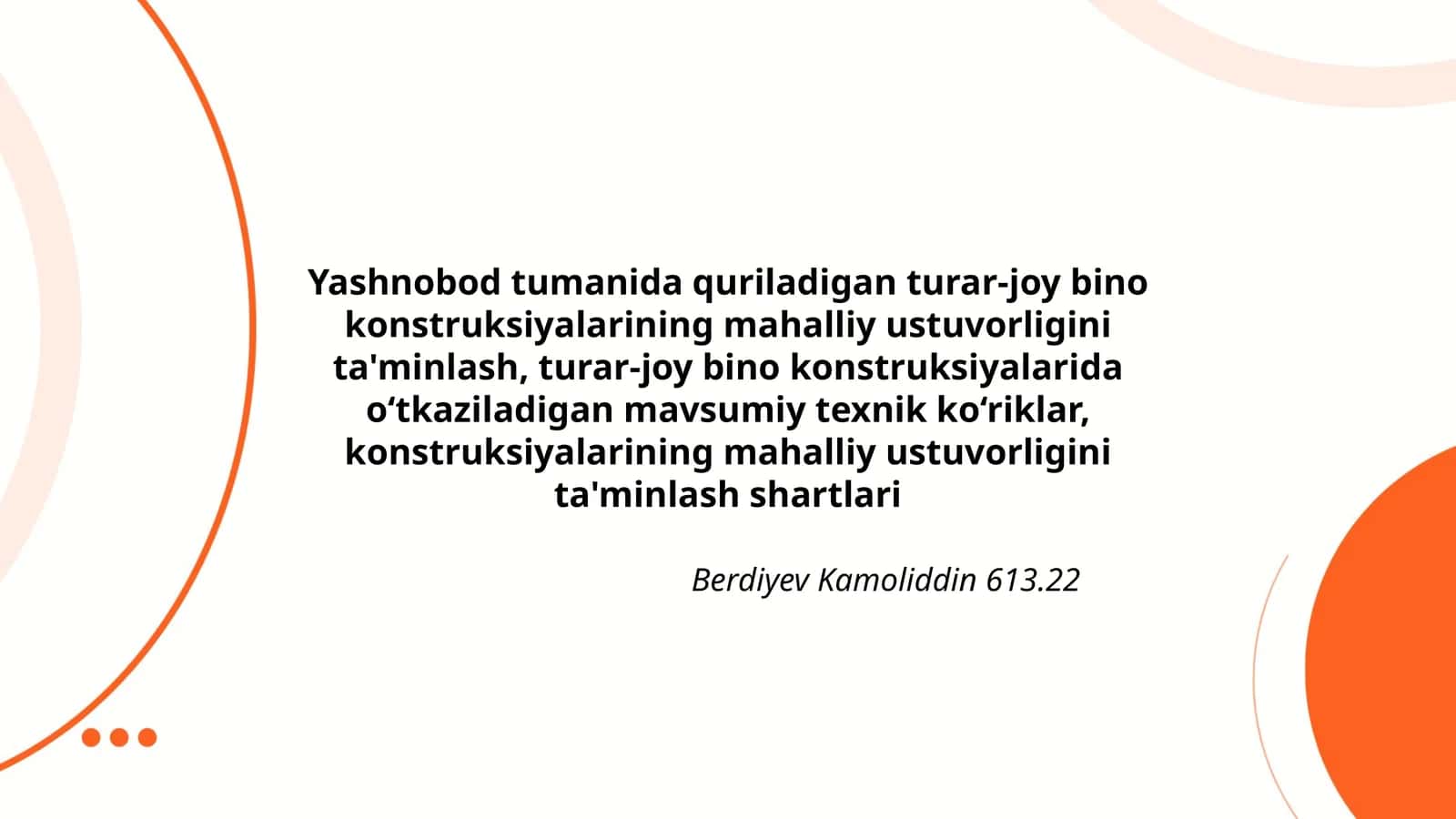Turar-joy bino konstruksiyalari 1