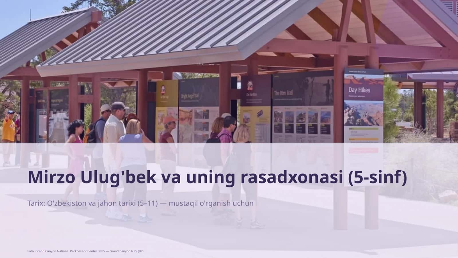 Mirzo Ulug'bek va uning rasadxonasi (5-sinf) 1