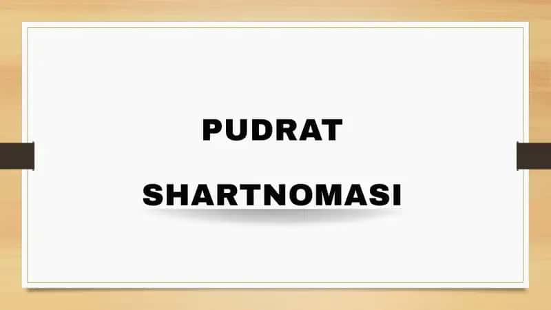 Pudrat shartnomasi 1