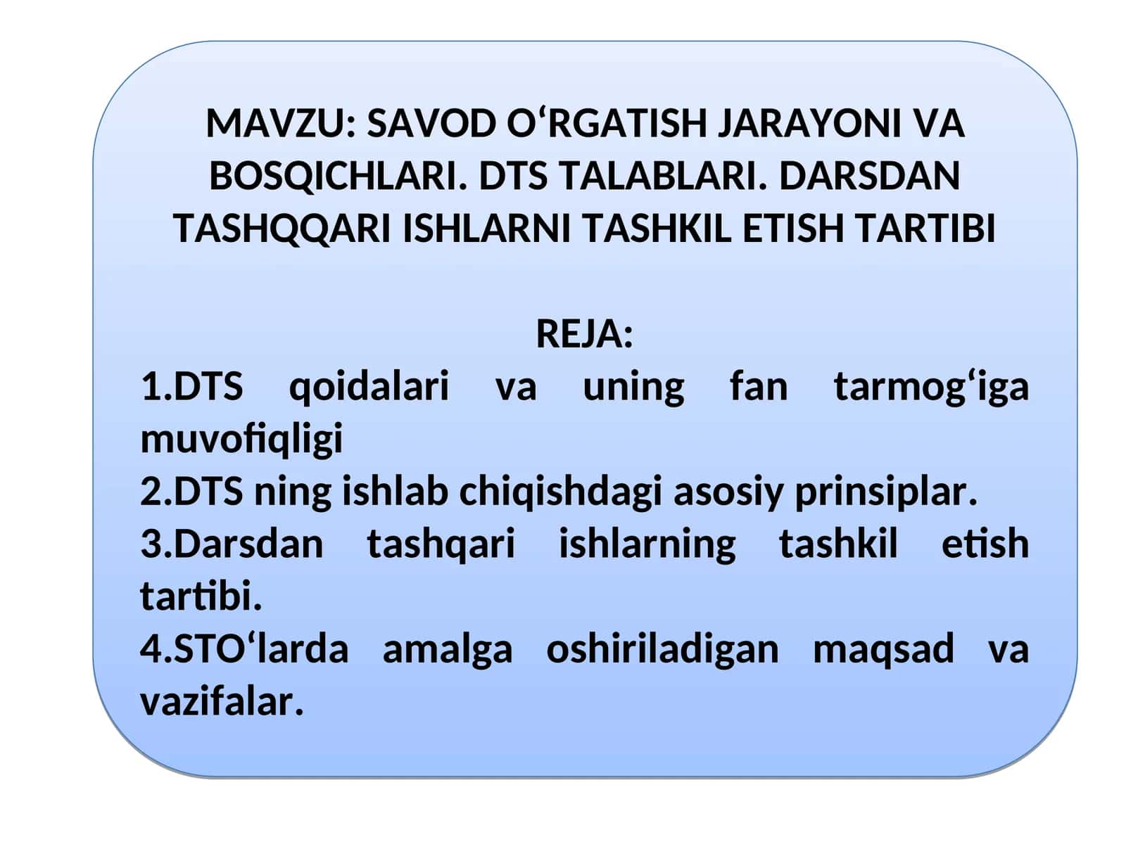 SAVOD O‘RGATISH JARAYONI VA BOSQICHLARI 1