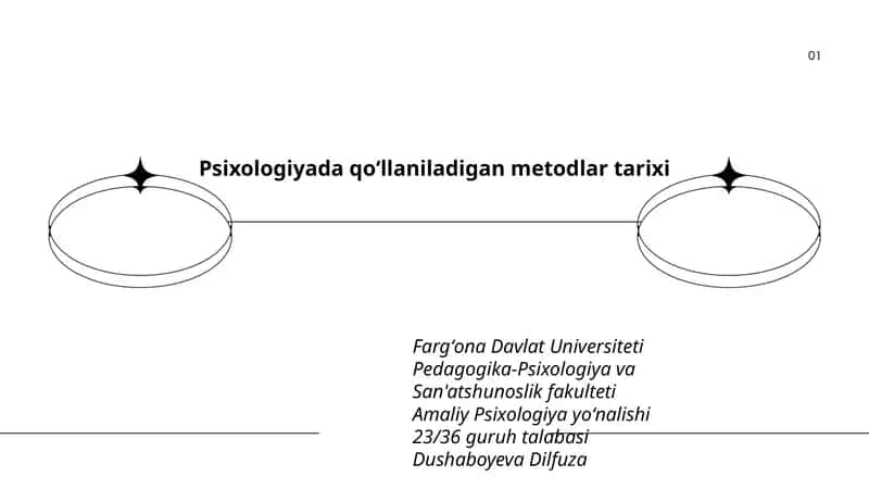 Psixologiyada qoʻllaniladigan metodlar tarixi 1