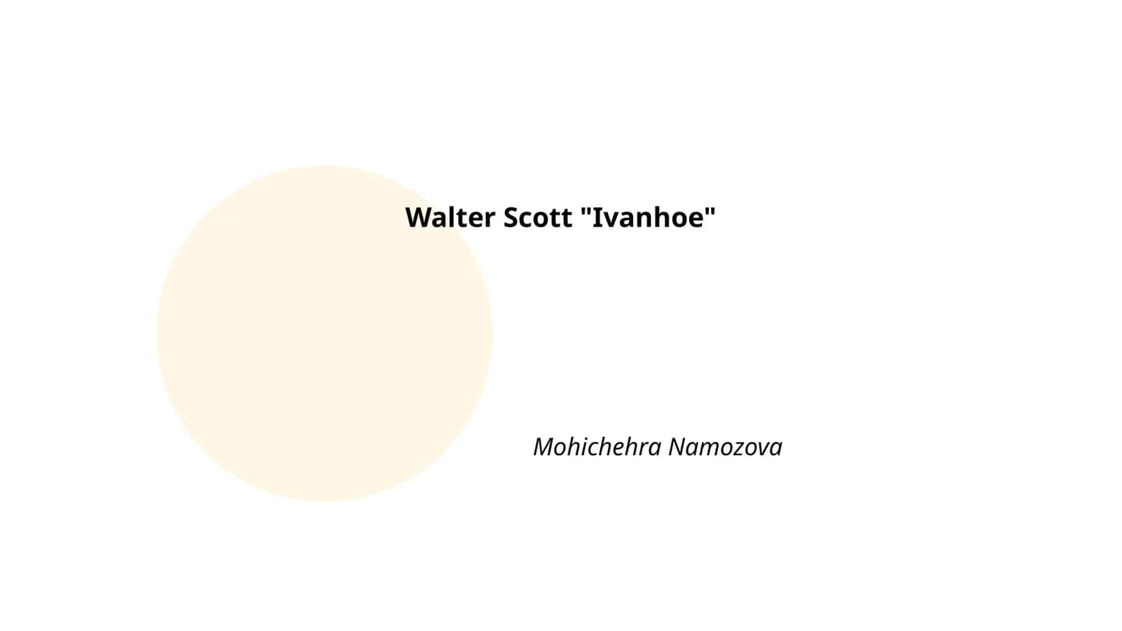 Walter Scott "Ivanhoe" 1