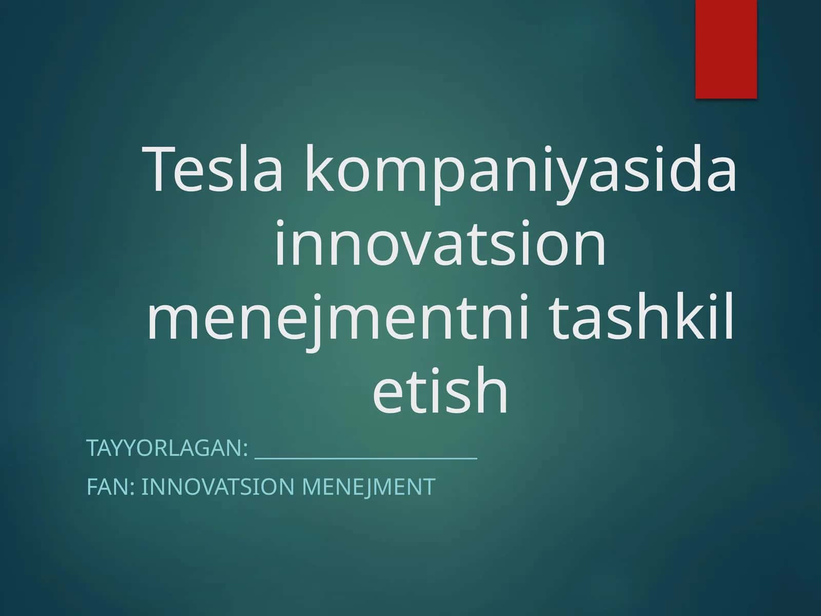 Innovatsion menejment 1