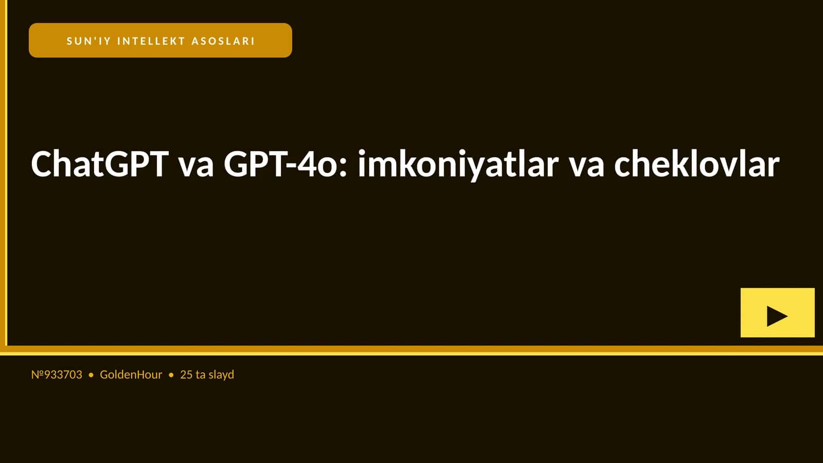 SUN'IY INTELLEKT ASOSLARI 1