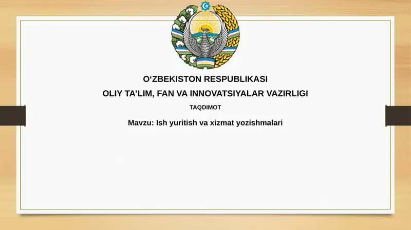 Biznes va xizmat yozishmalari 1