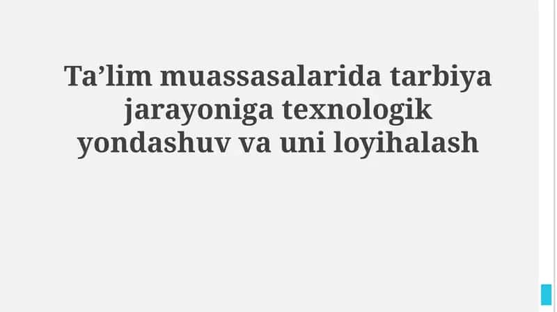 Texnologik yondashuv 1