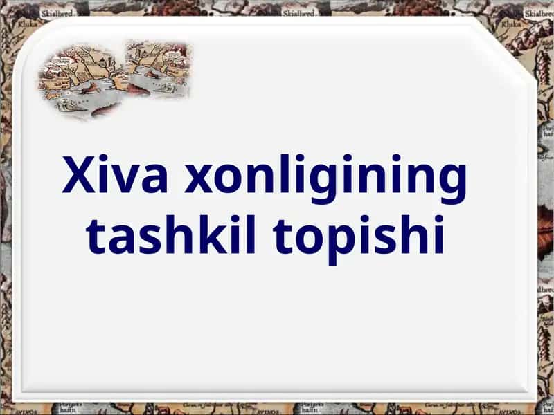 Xivaxonligining tashkiltopishi 1
